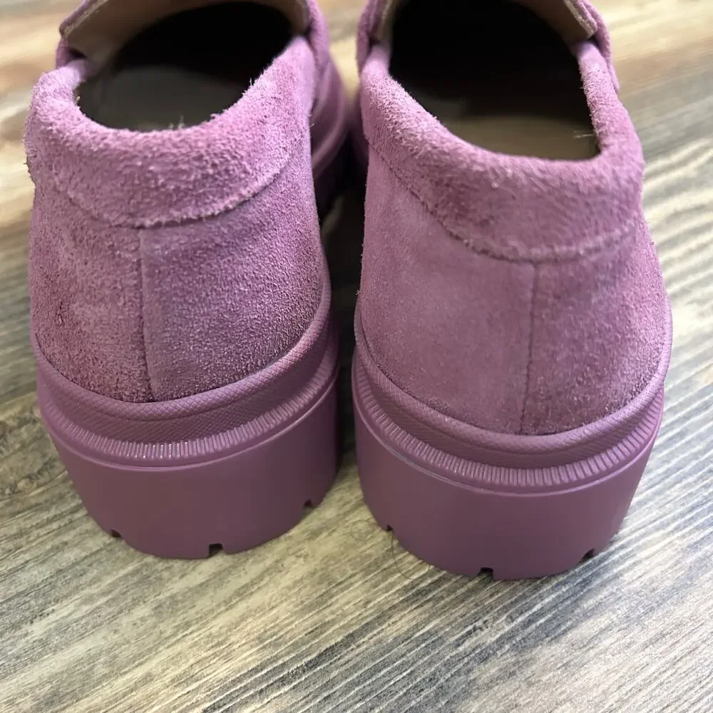 Portland Leather Patina Zoe Chunky Loafers Shoes Foxglove Pink 6 Suede y2k